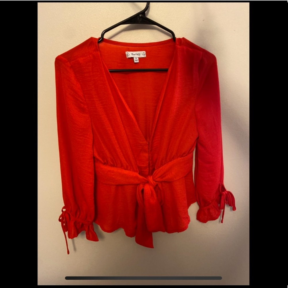 Red blouse, size small